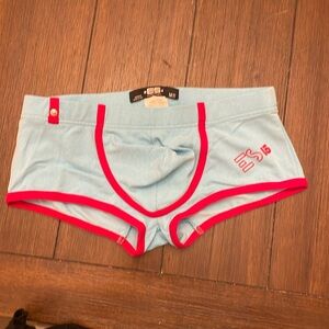 ES collection UN 139 pique boxers 2016 turquoise medium NWT